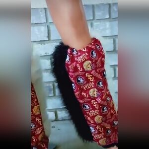 Florida State Seminoles  Fur Leg Warmers Comes With FSU Scrunchy